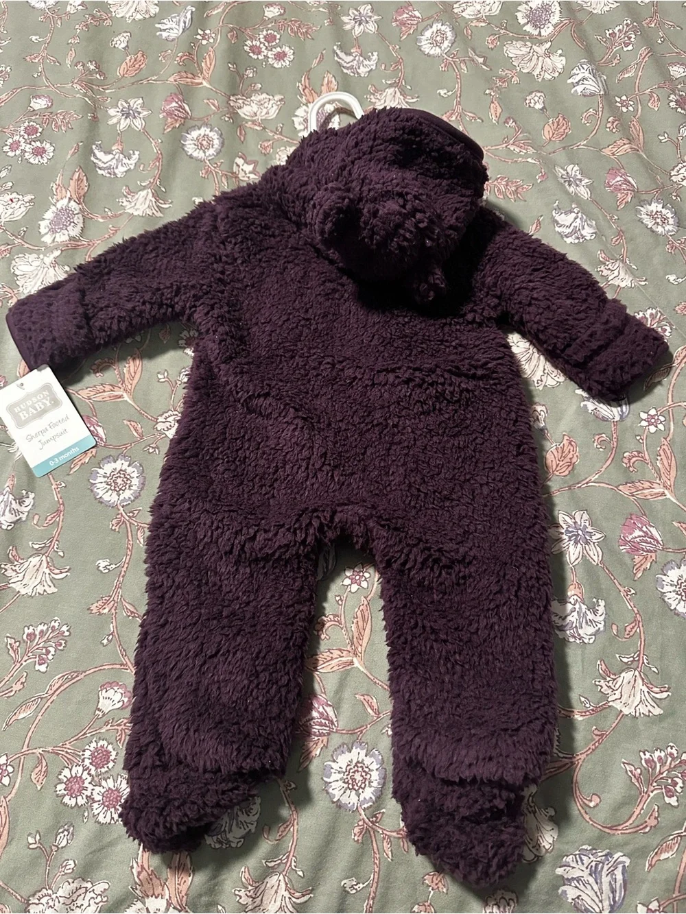 NWT Unisex Hudson Baby Fleece Hooded Jumpsuit